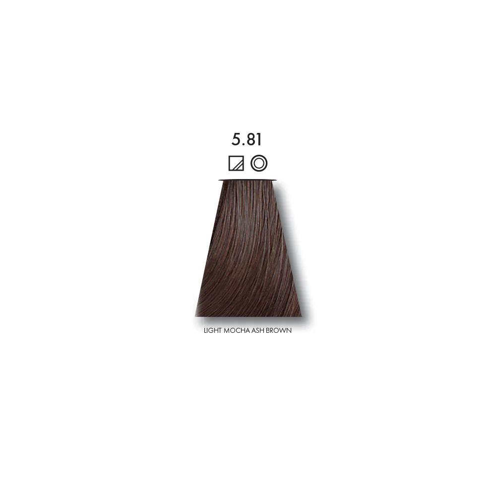 Keune Tinta Color Light Mocha Ash Brown 5.81 with Keune Developer 20 Volume - 60 ml - Image 2