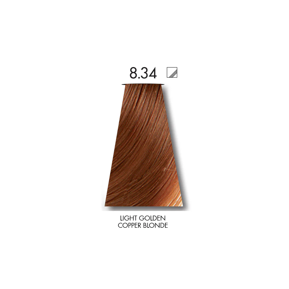 Keune Tinta Light Copper Golden Blonde 8.34 with Keune Developer 20 Volume - 60 ml - Image 2